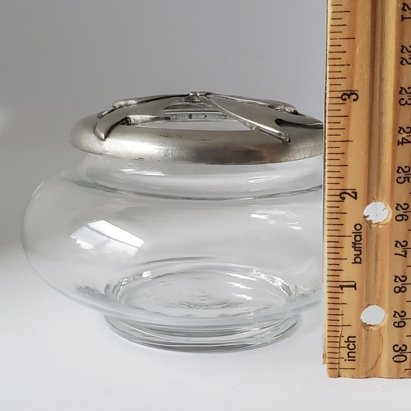 Vintage Seagull Pewter Canada 1988 Ribbon Bow Potpourri Holder Trinket Box - Picture 6 of 7